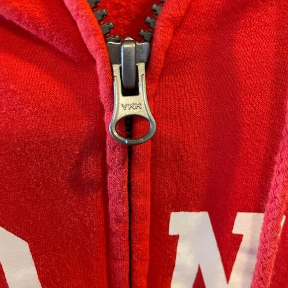 Old Navy Est 1994 Red Vintage Side Zip Up Hooded Sweatshirt XXL - Picture 5 of 12